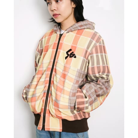 SPECIAL GUEST K.K. / DUCK CANVAS & THERMAL HOODED REVERSIBLE JACKET / BROWN