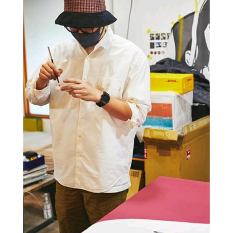 ON-AIR / SUPIMA COTTON CHAMBRAY TYPEWRITER STANDARD L/SL SHIRT / WHITE