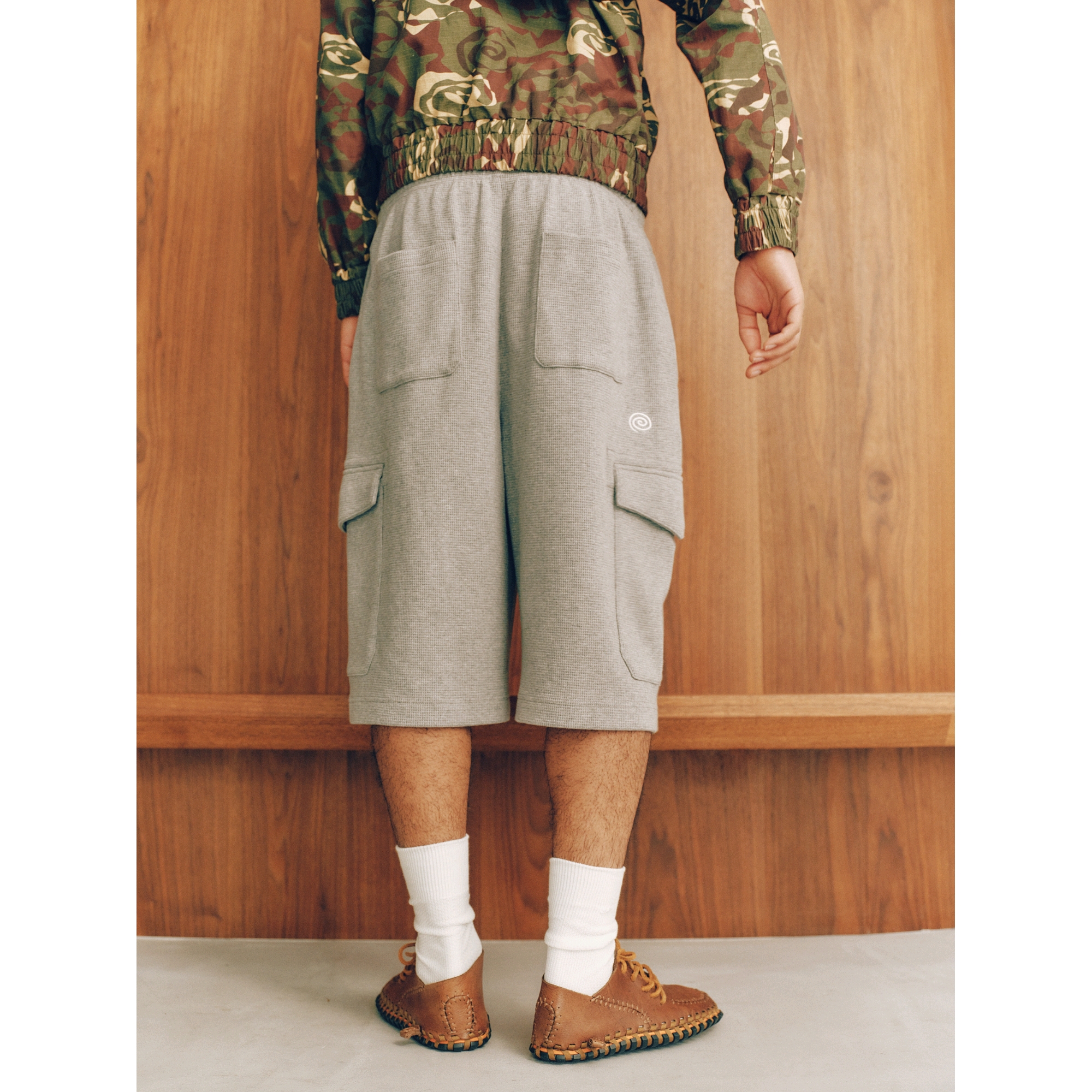 SOL soonerorlater / WAFFLE CARGO SHORTS / GRAY