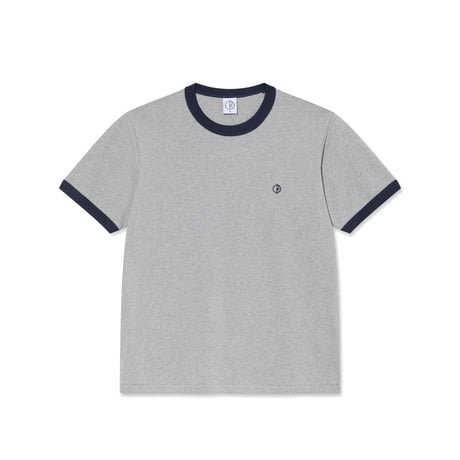 POLAR SKATE CO. / RINGER TEE / HEATHER GREY / NAVY
