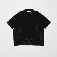 BAL / VENTILATION MESH KNIT ZIP POLO / BLACK