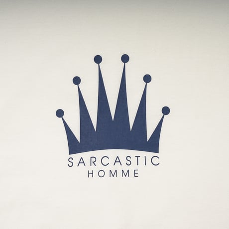 SARCASTIC / HOMME CROWN S/S TEE / WHITE
