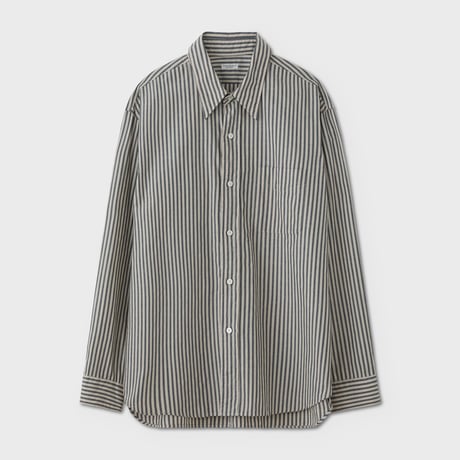 PHIGVEL MAKERS & Co. / LONG POINT CALLAR LS SHIRT / FOREST x BEIGE