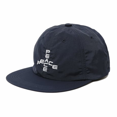 GARBAGE / SOFT BRIM 6 PANEL CAP (PEACE) / NAVY (WHITE EMB)