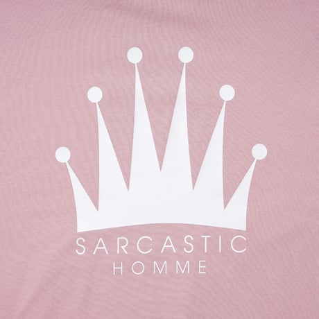 SARCASTIC / HOMME CROWN SHORT SLEEVE TEE / L.PINK