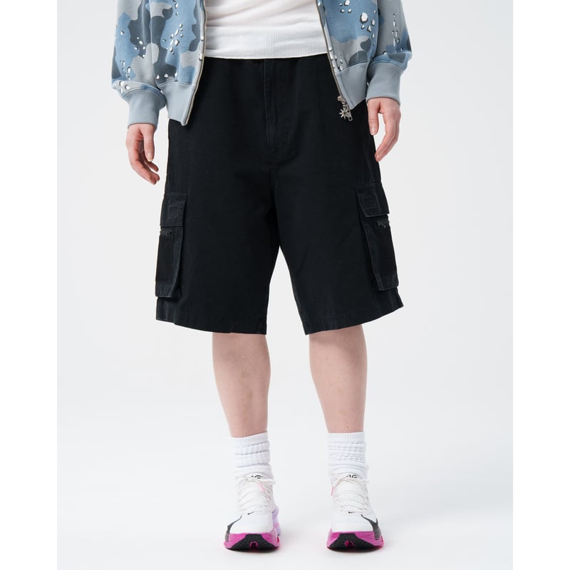 BoTT Mesh Pocket Cargo Short カーゴショーツ BoTT / MESH POCKET CARGO SHORT / BLACK | Sophomore