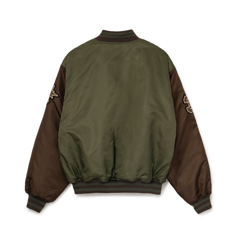 BoTT / NYLON VARSITY JACKET / OLIVE | Sophomore
