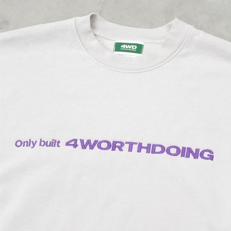 4WD  (4 WORTH DOING) / ONLY BUILT CREWNECK SWEATSHIRT / CEMENT