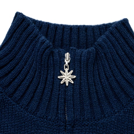 BoTT / HALF-ZIP DRIVERS KNIT / NAVY