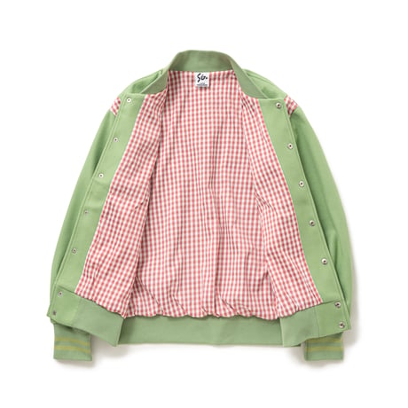 SPECIAL GUEST K.K. / SG GINGHAM CHECK STADIUM JACKET / KHAKI