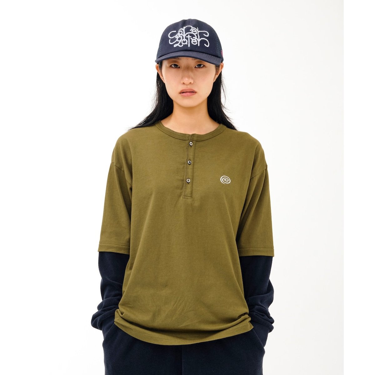 SOL soonerorlater / STEM LOGO MESH CAP / NAVY |