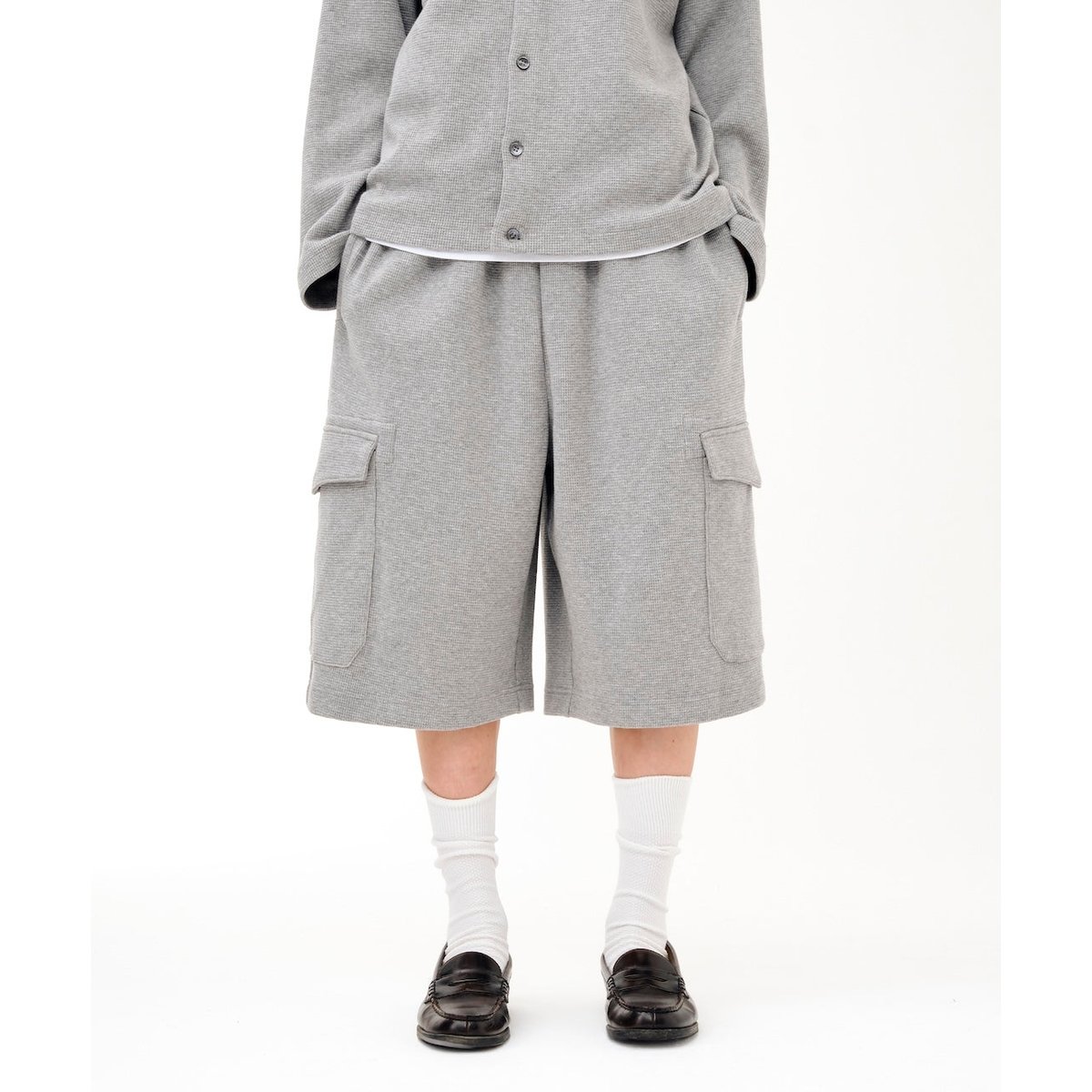 SOL soonerorlater / WAFFLE CARGO SHORTS / GRAY