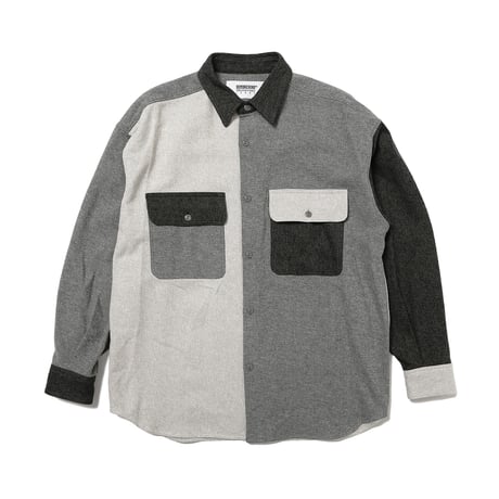 HOMBRE NINO / CRAZY PATTERN SHIRT / GRAY