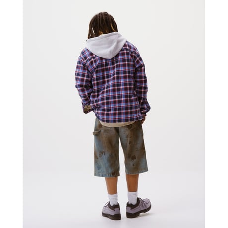 BoTT / HOODED FLANNEL SHIRT / NAVY