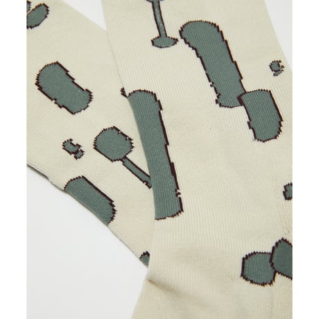 BAL / JACQUARD TABI SOCKS / WHITE