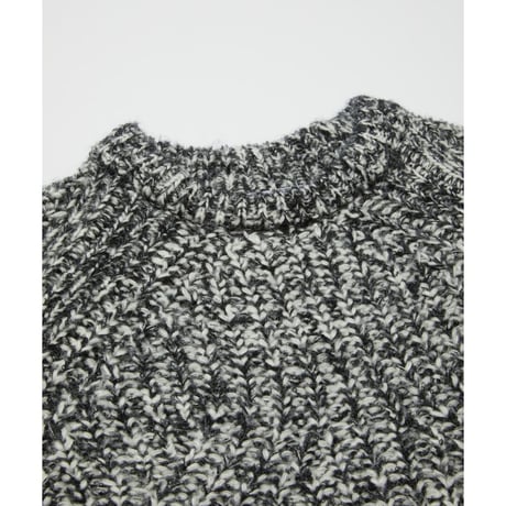 BAL / MIXED DIAMOND RIB SWEATER / WHITE