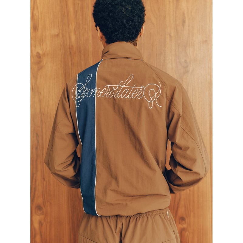 SOL soonerorlater / NYLON TRACK JACKET / BROWN