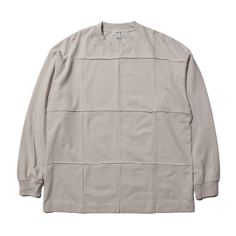 tone / PIMA COTTON PLEATS T SHIRT / MUSHROOM