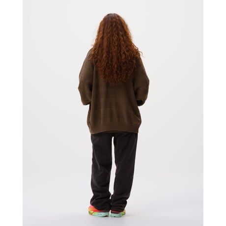 BoTT / KNIT ZIP HOODIE / BROWN