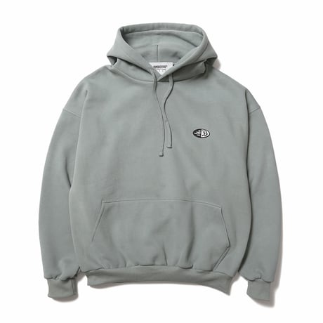 HOMBRE NINO / RUBBER LOGO HOODED PULL OVER / BLUE GRAY