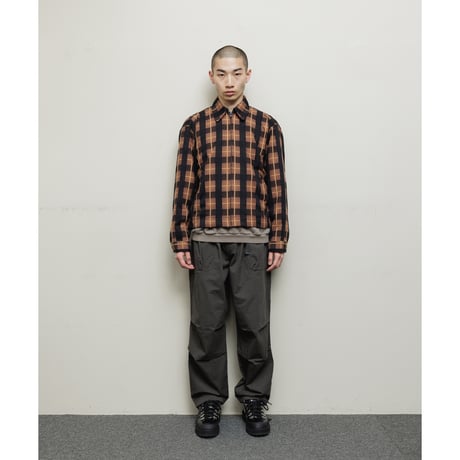 BAL / PLAID ZIP SHIRT BLOUSON / BROWN