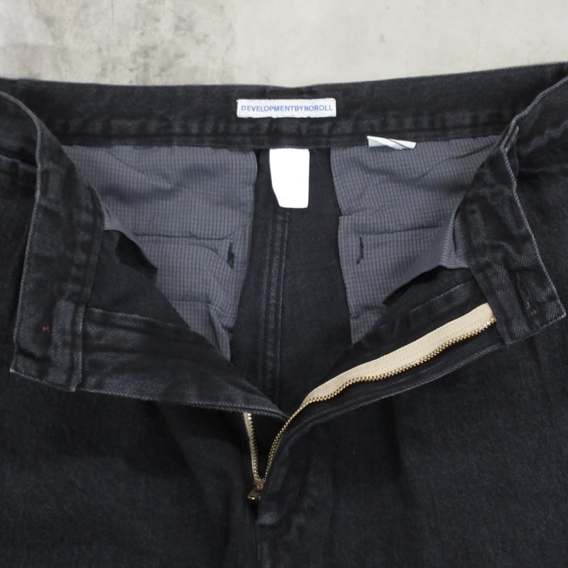 NOROLL / THICK WALK PANTS / BLACK DENIM | Sopho