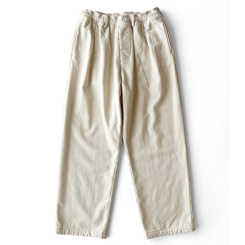 COMFORTABLE REASON / FLEECE BACK SLACKS / IVORY