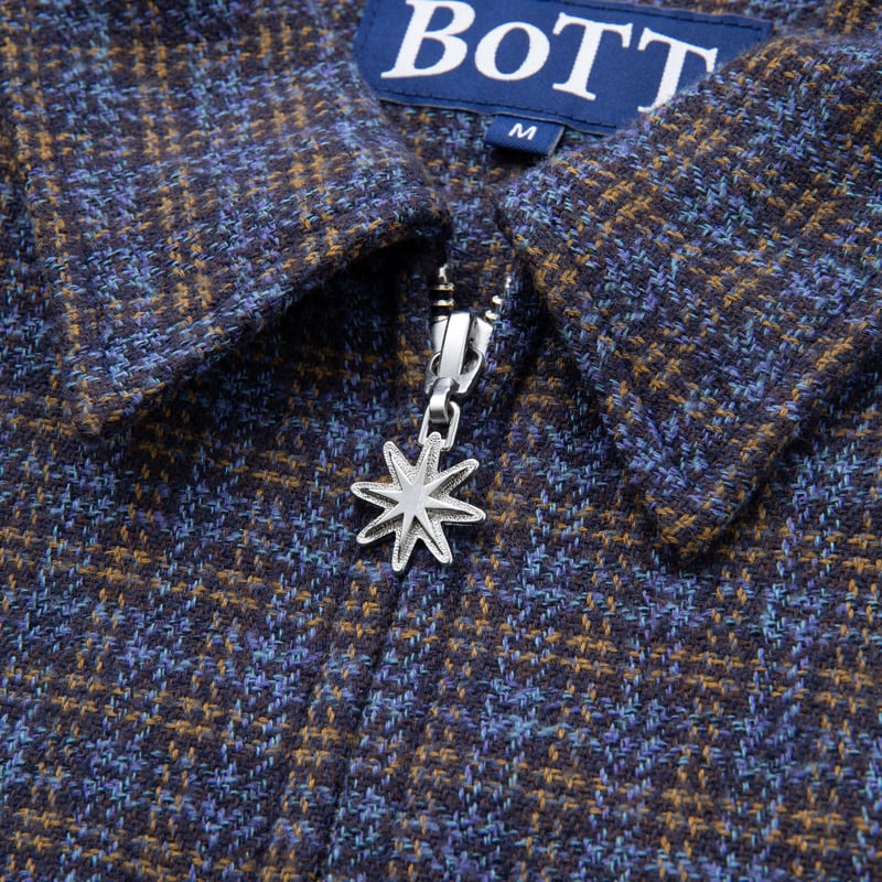 BoTT / ZIP UP FLANNEL SHIRT / NAVY | Sophomore
