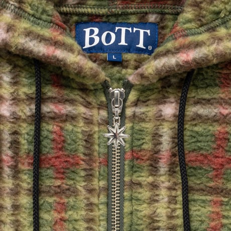 BoTT / FLEECE ZIP HOODIE / GREEN