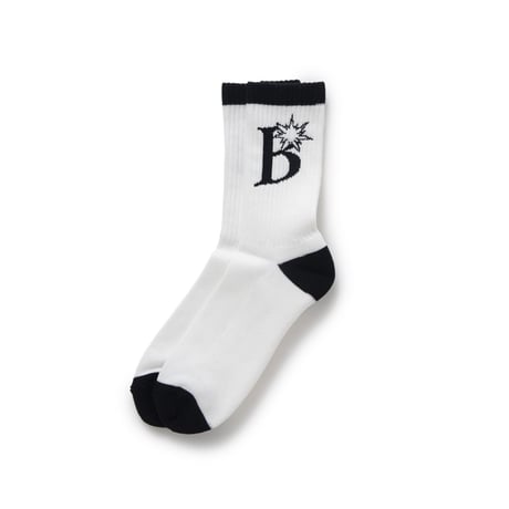 BoTT / B LOGO SOCKS / WHITE