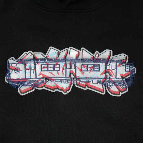 SUBWARE / HOODIE STASH PEACE + TRAINCAR / BLACK
