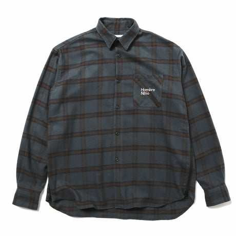 HOMBRE NINO / PLAID VENTILATION SHIRT / D GREEN