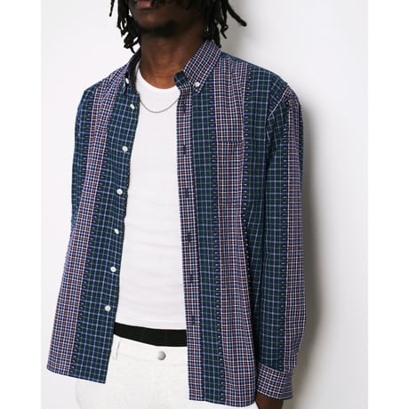 SPECIAL GUEST K.K. / PATTERN MIX SHIRT / NAVY