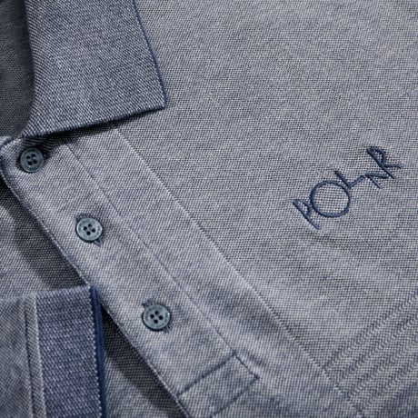 POLAR SKATE CO. / SURF POLO SHIRT / PIQUE / HEATHER BLUE