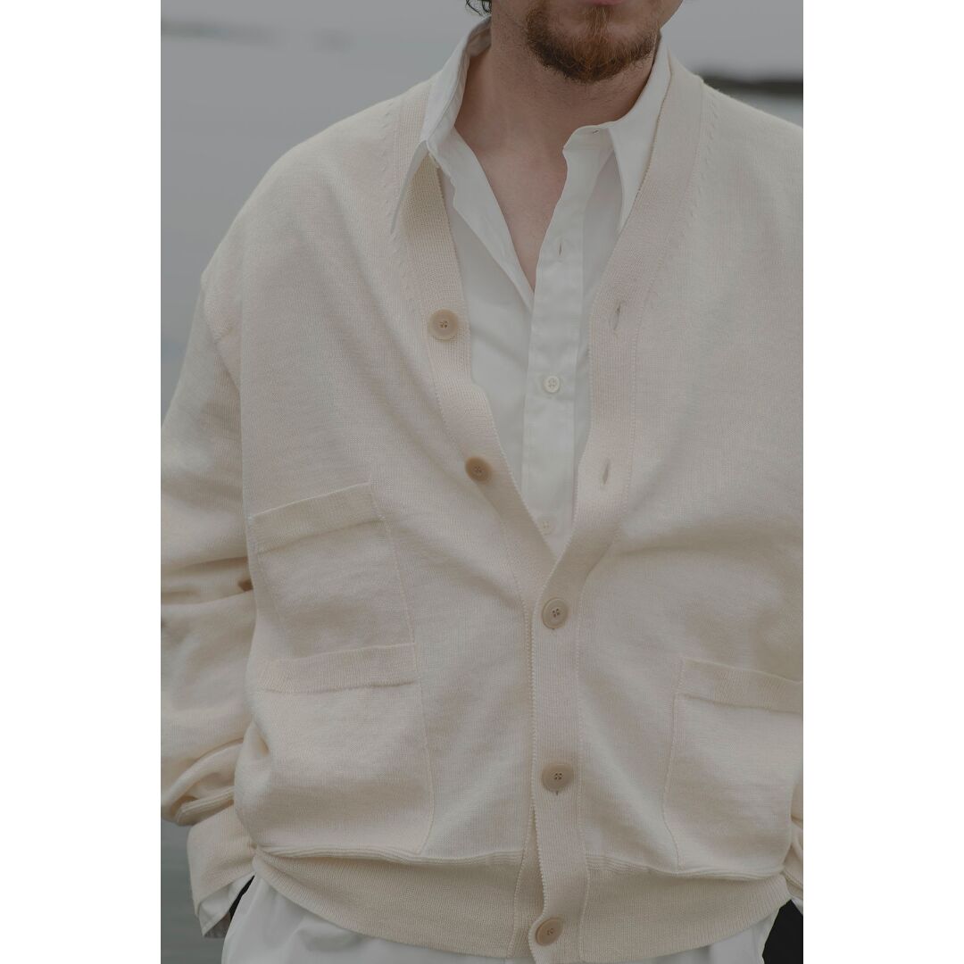 phigvel W/L Cardigan Knit Ivory - カーディガン