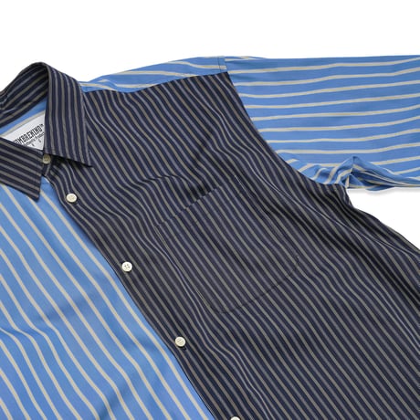 HOMBRE NINO / CRAZY PATTERN VENTILATION SHIRT / BLUE / NAVY
