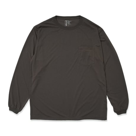 GARBAGE / POCKET LS TEE (L&P) / DARK GREY (BLACK PRINT)