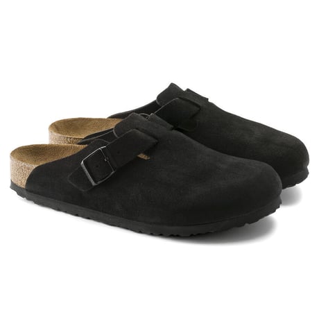 BIRKENSTOCK / BOSTON SUEDE LEATHER REGULAR / BLACK
