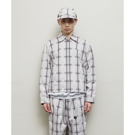 BAL / PLAID ZIP SHIRT BLOUSON / GRAY