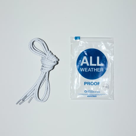 ALWAYTH / REFLECTIVE SHOE LACE (丸紐) / WHITE REFLECT