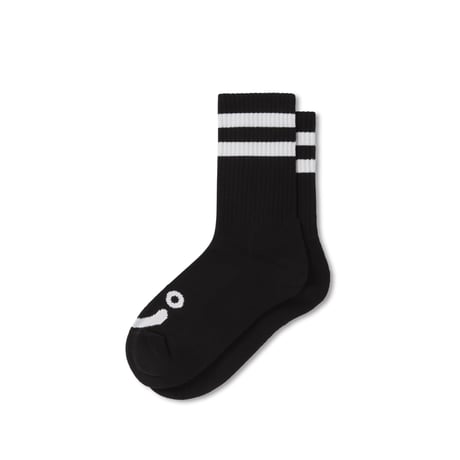 POLAR SKATE CO. / RIB SOCKS HAPPY SAD / BLACK