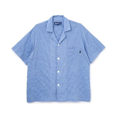 BoTT / WINDOWPANE S/S SHIRT / BLUE