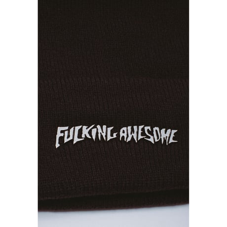 FUCKING AWESOME / METAL STAMP LOGO CUFF BEANIE / BLACK