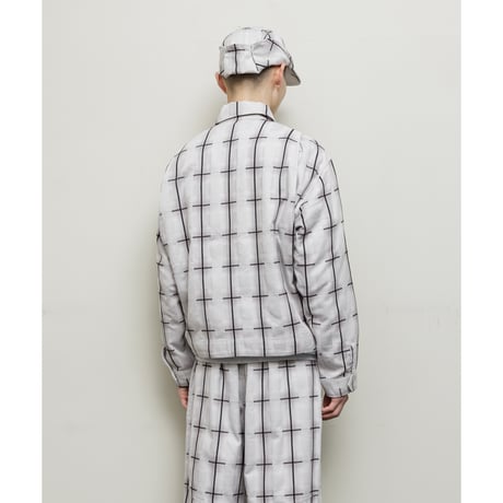 BAL / PLAID ZIP SHIRT BLOUSON / GRAY