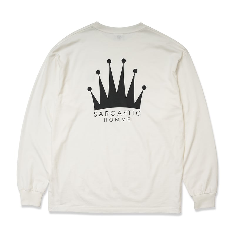 SARCASTIC / HOMME CROWN L/S TEE / WHITE | Sopho