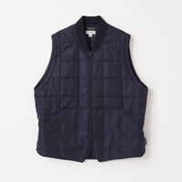 tone / QUILTED ZIP UP VEST / NAVY