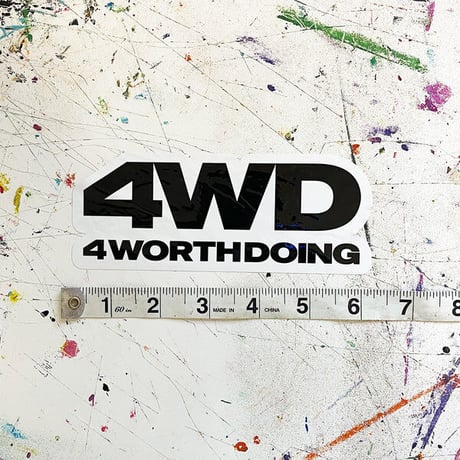 4WD  (4 WORTH DOING) / 4WD LOGO STICKER SHEET / SET OF 9 STICKERS MULTI - COLOR