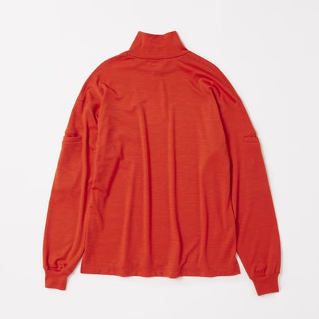 tone / WASHABLE WOOL L/S T SHIRT (TURTLE NECK) / ORANGE