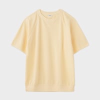 PHIGVEL MAKERS & Co. / SEED STITCH SS TOP / PALE YELLOW