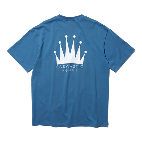 SARCASTIC / HOMME CROWN SHORT SLEEVE TEE / S.BLUE